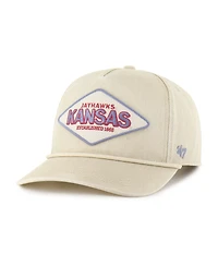 '47 Brand Men's and Women's Cream Kansas Jayhawks Outdoorsmen Cairn Hitch Adjustable Hat