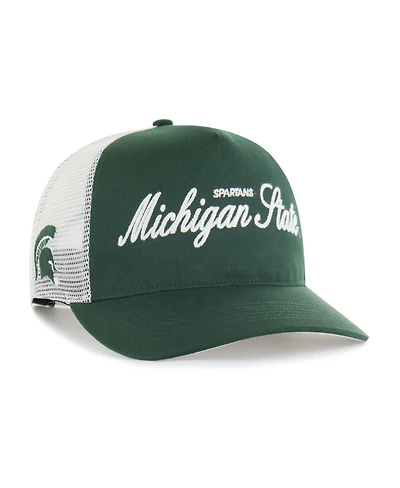 '47 Brand Men's and Women's Dark Green Michigan State Spartans Contemporary Basics Foundation Trucker Hitch Adjustable Hat