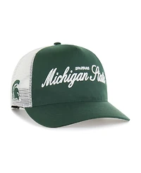 '47 Brand Men's and Women's Dark Green Michigan State Spartans Contemporary Basics Foundation Trucker Hitch Adjustable Hat