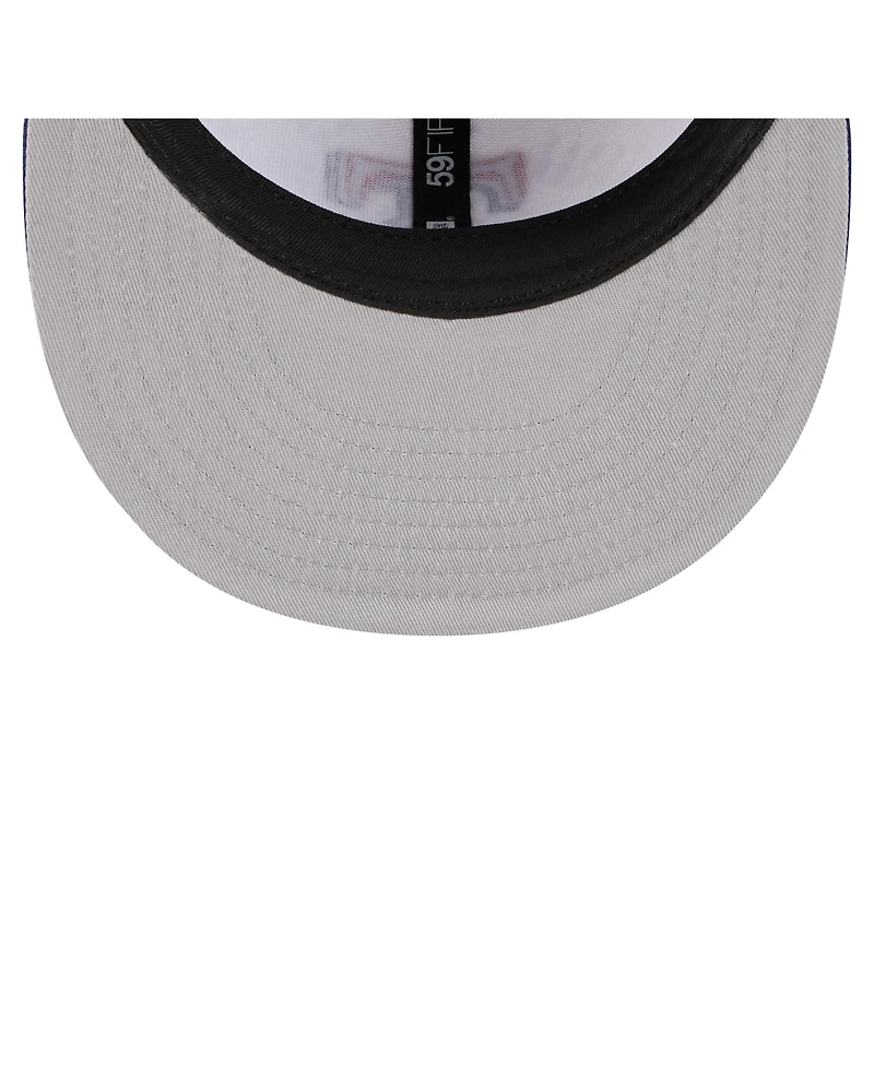 New Era Men's White/Royal Texas Rangers Repeat 59FIFTY Fitted Hat