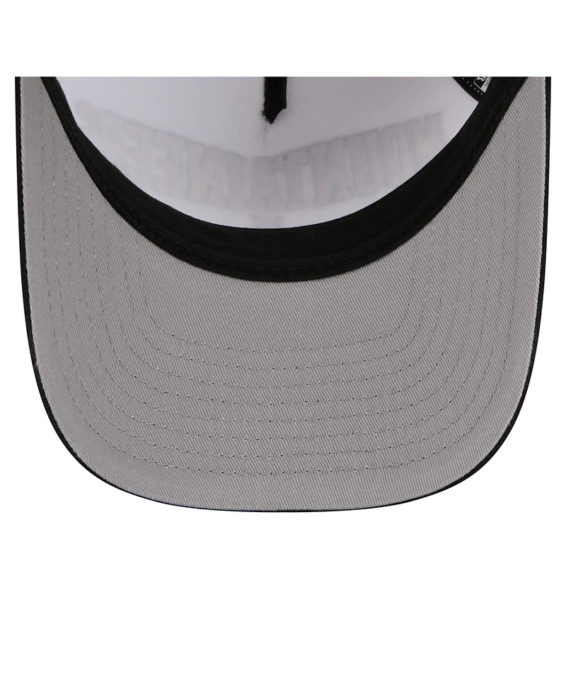 New Era Men's White/Black Appalachian State Mountaineers Arch Two-Tone Rope 9FORTY A-Frame M-Crown Adjustable Hat