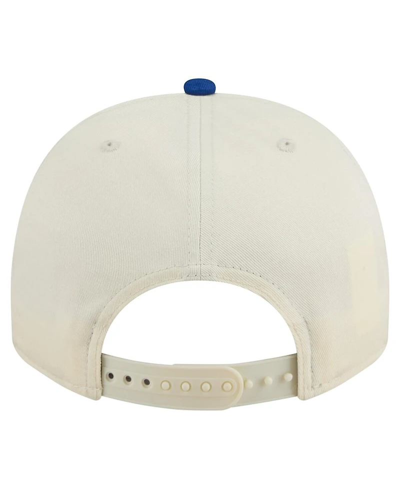 New Era Men's Cream/Royal Kansas Jayhawks Vintage Chainstitch 9FIFTY A-Frame Snapback Hat