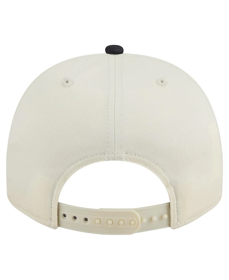 New Era Men's Cream/Navy Georgia Tech Yellow Jackets Vintage Chainstitch 9FIFTY A-Frame Snapback Hat