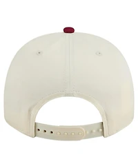 New Era Men's Cream/Cardinal Arkansas Razorbacks Vintage Chainstitch 9FIFTY A-Frame Snapback Hat