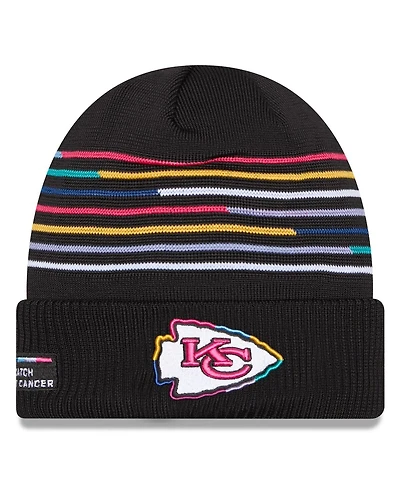 New Era Men's Black Kansas City Chiefs 2025 Nfl Crucial Catch Cuffed Knit Hat