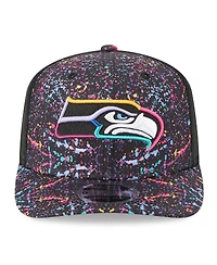 New Era Men's Black Seattle Seahawks 2025 Nfl Crucial Catch 9SEVENTY Adjustable Hat