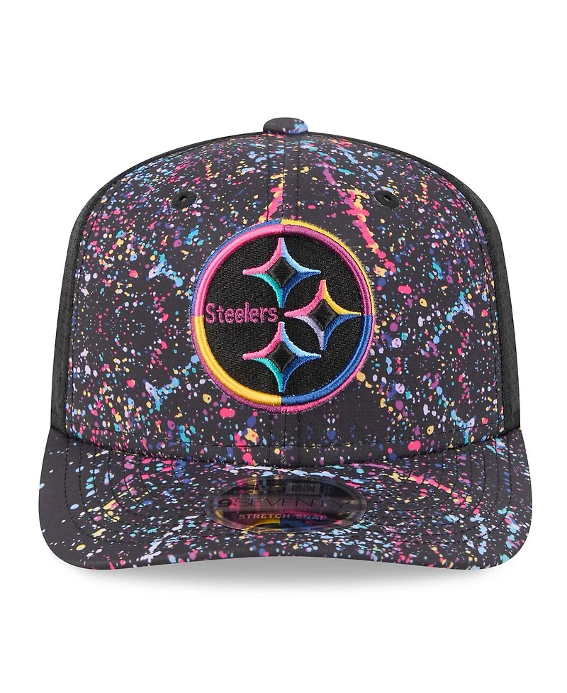 New Era Men's Black Pittsburgh Steelers 2025 Nfl Crucial Catch 9SEVENTY Adjustable Hat