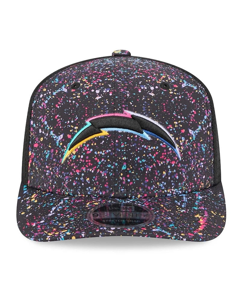 New Era Men's Black Los Angeles Chargers 2025 Nfl Crucial Catch 9SEVENTY Adjustable Hat