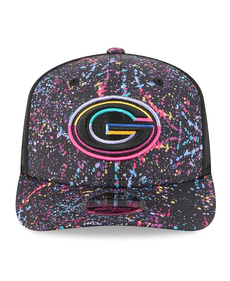New Era Men's Black Green Bay Packers 2025 Nfl Crucial Catch 9SEVENTY Adjustable Hat
