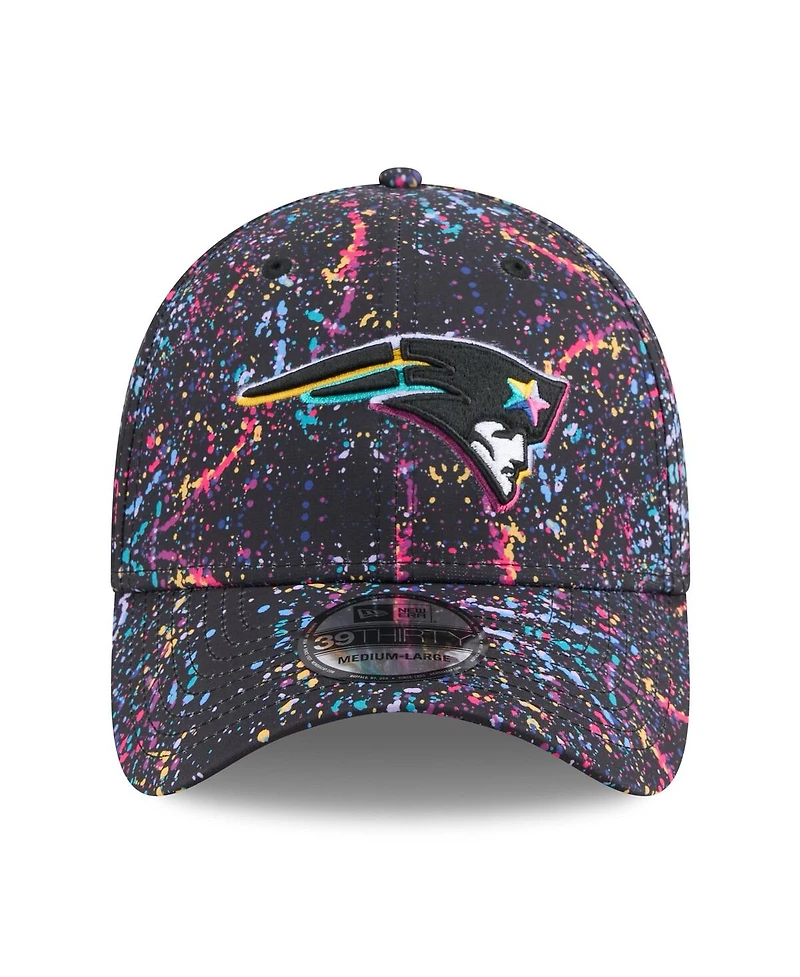 New Era Men's Black England Patriots 2025 Nfl Crucial Catch 39THIRTY Flex Hat