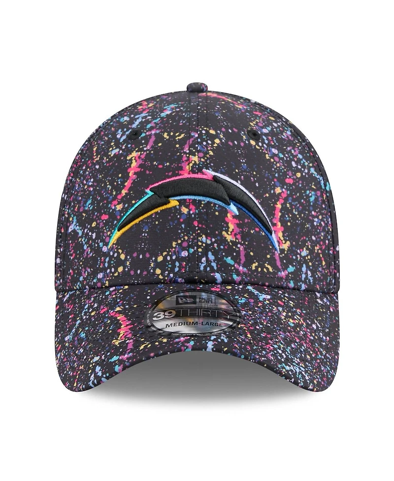 New Era Men's Black Los Angeles Chargers 2025 Nfl Crucial Catch 39THIRTY Flex Hat