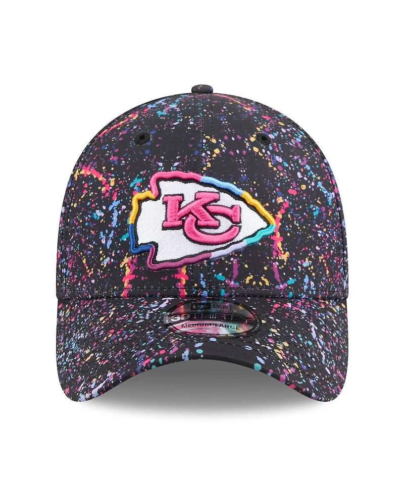 New Era Men's Black Kansas City Chiefs 2025 Nfl Crucial Catch 39THIRTY Flex Hat