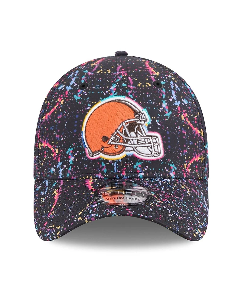 New Era Men's Black Cleveland Browns 2025 Nfl Crucial Catch 39THIRTY Flex Hat