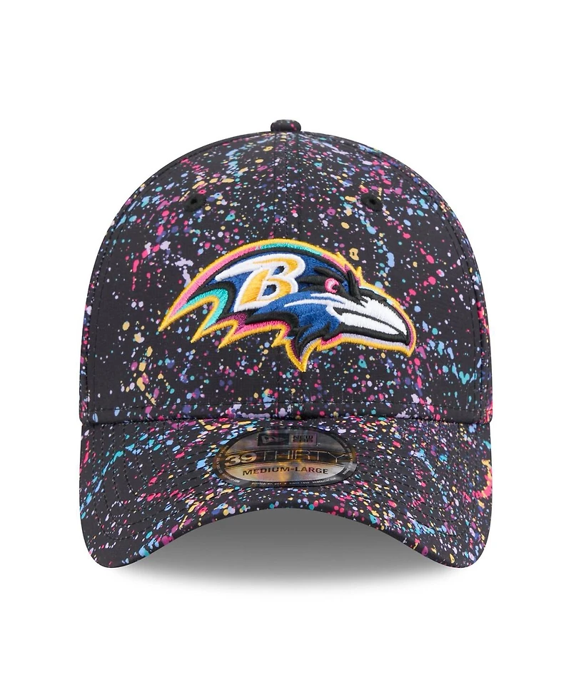 New Era Men's Black Baltimore Ravens 2025 Nfl Crucial Catch 39THIRTY Flex Hat