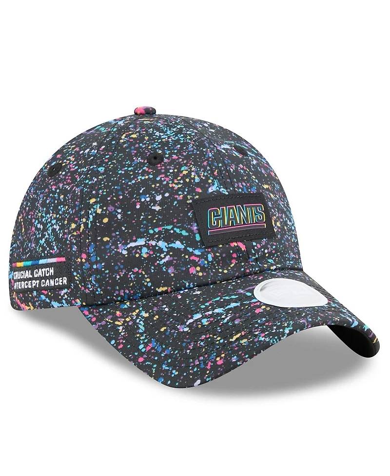 New Era Women's Black New York Giants 2025 Nfl Crucial Catch Pony Tail Adjustable Hat