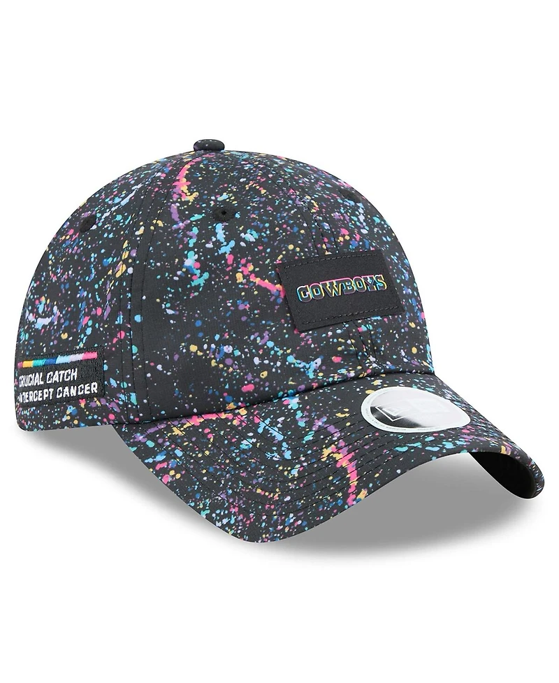 New Era Women's Black Dallas Cowboys 2025 Nfl Crucial Catch Pony Tail Adjustable Hat