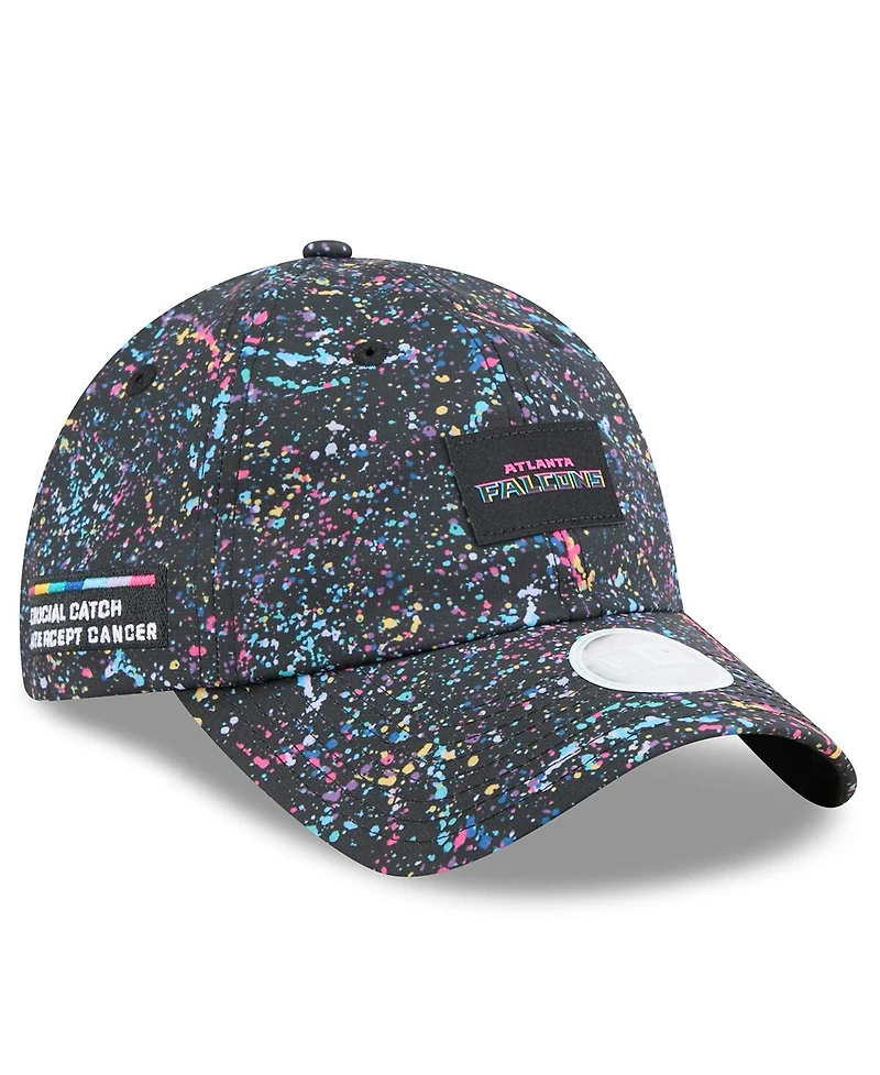 New Era Women's Black Atlanta Falcons 2025 Nfl Crucial Catch Pony Tail Adjustable Hat