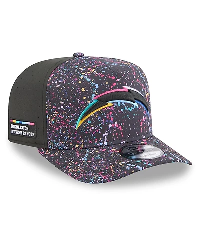 New Era Men's Black Los Angeles Chargers 2025 Nfl Crucial Catch A-Frame 9FIFTY Snapback Hat