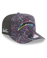 New Era Men's Black Los Angeles Chargers 2025 Nfl Crucial Catch A-Frame 9FIFTY Snapback Hat