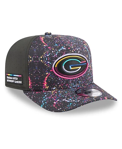 New Era Men's Black Green Bay Packers 2025 Nfl Crucial Catch A-Frame 9FIFTY Snapback Hat