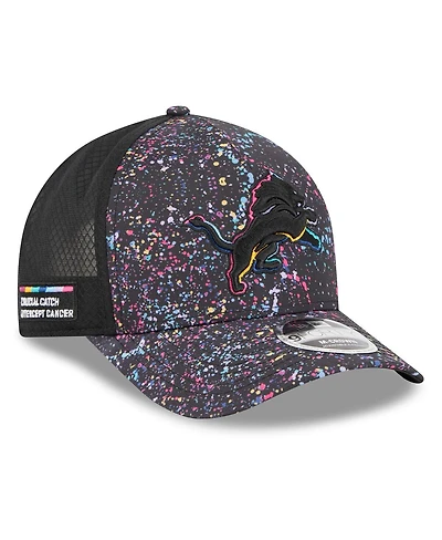 New Era Men's Black Detroit Lions 2025 Nfl Crucial Catch 9FORTY Adjustable Hat