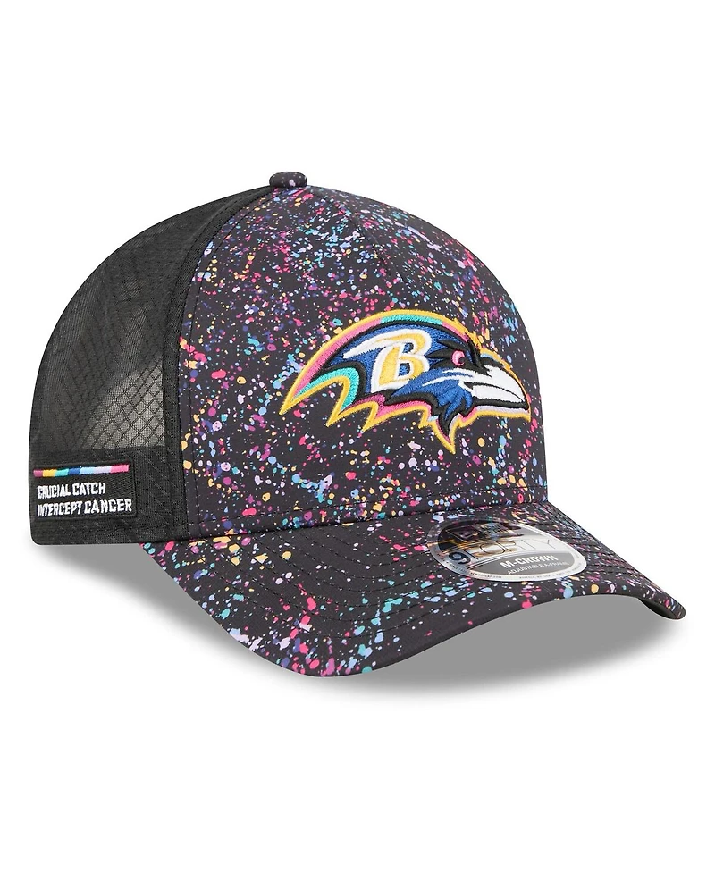 New Era Men's Black Baltimore Ravens 2025 Nfl Crucial Catch 9FORTY Adjustable Hat