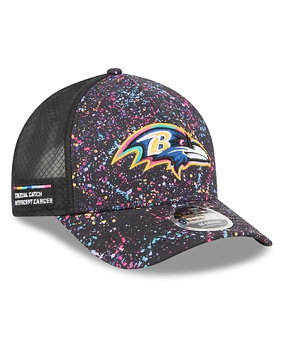 New Era Men's Black Baltimore Ravens 2025 Nfl Crucial Catch 9FORTY Adjustable Hat