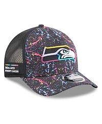 New Era Big Boys and Girls Black Seattle Seahawks 2025 Nfl Crucial Catch 9FORTY Adjustable Hat