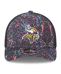 New Era Big Boys and Girls Black Minnesota Vikings 2025 Nfl Crucial Catch 9FORTY Adjustable Hat