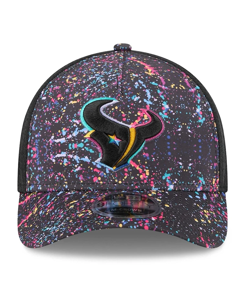 New Era Big Boys and Girls Black Houston Texans 2025 Nfl Crucial Catch 9FORTY Adjustable Hat