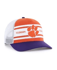 '47 Brand Big Boys and Girls Orange/Purple Clemson Tigers Super Stripe Hitch Adjustable Trucker Hat
