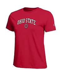Champion Women's Scarlet Ohio State Buckeyes Arched Over Logo T-Shirt