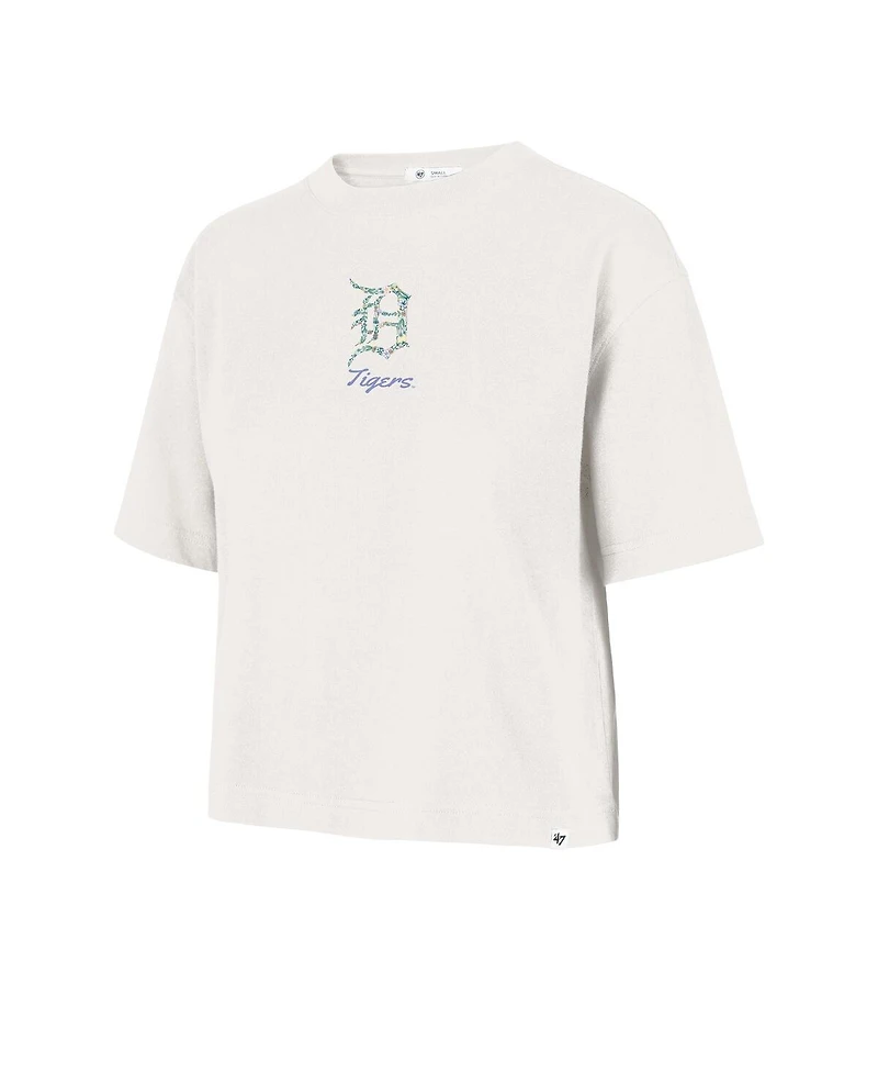 '47 Brand Women's Natural Detroit Tigers Full Bloom Cropped T-Shirt