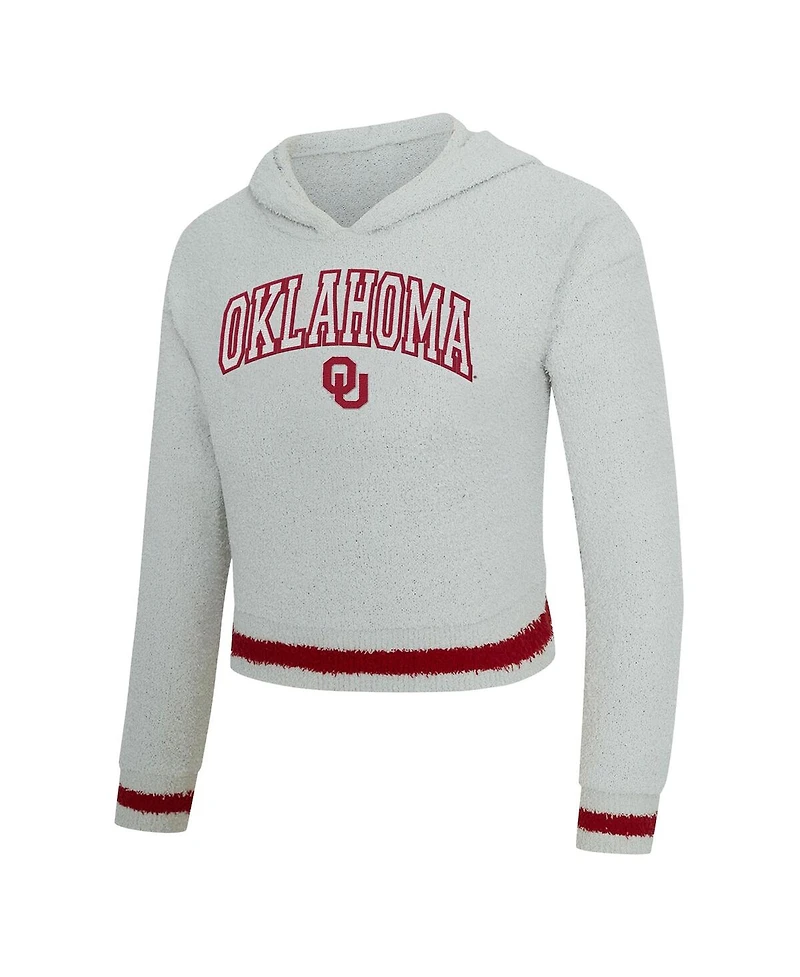 Concepts Sport Women's 2-Piece Gray/Crimson Oklahoma Sooners Whitley Long Sleeve Hoodie Top and Shorts Set