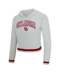 Concepts Sport Women's 2-Piece Gray/Crimson Oklahoma Sooners Whitley Long Sleeve Hoodie Top and Shorts Set