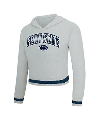 Concepts Sport Women's 2-Piece Gray/Navy Penn State Nittany Lions Whitley Long Sleeve Hoodie Top and Shorts Set