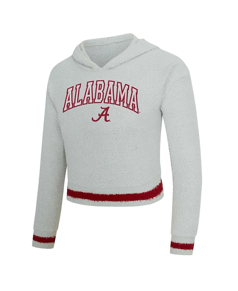 Concepts Sport Women's 2-Piece Gray/Crimson Alabama Crimson Tide Whitley Long Sleeve Hoodie Top and Shorts Set