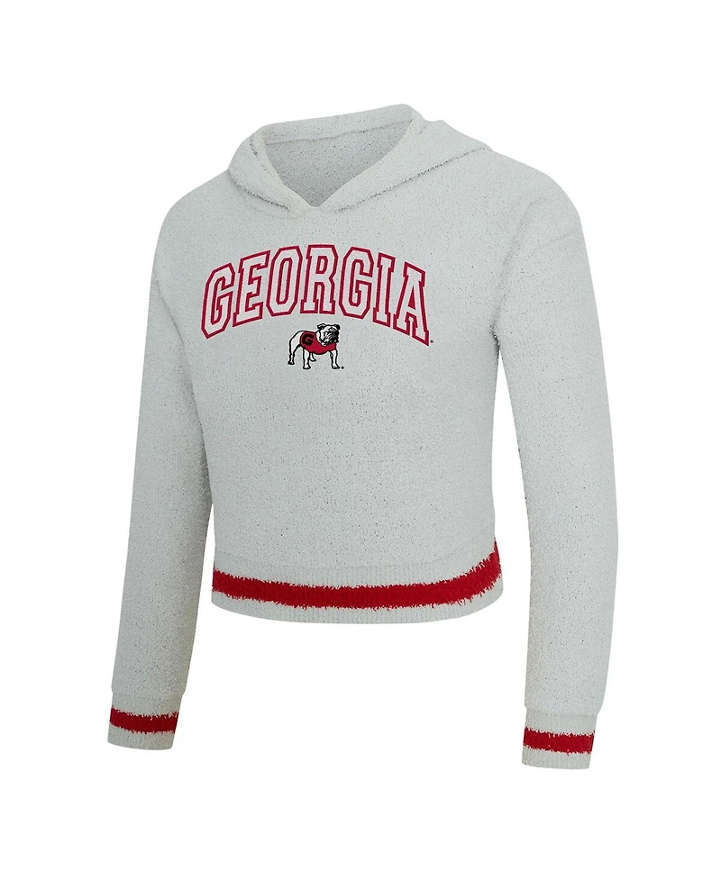 Concepts Sport Women's 2-Piece Gray/Red Georgia Bulldogs Whitley Long Sleeve Hoodie Top and Shorts Set