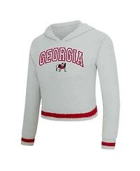 Concepts Sport Women's 2-Piece Gray/Red Georgia Bulldogs Whitley Long Sleeve Hoodie Top and Shorts Set