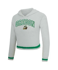 Concepts Sport Women's 2-Piece Gray/Green Oregon Ducks Whitley Long Sleeve Hoodie Top and Shorts Set