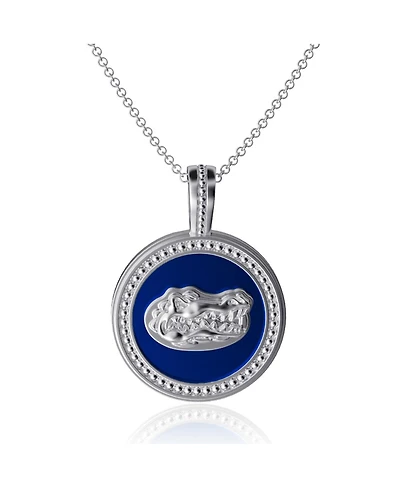 Dayna Designs Women's Florida Gators Enamel Silver Coin Necklace