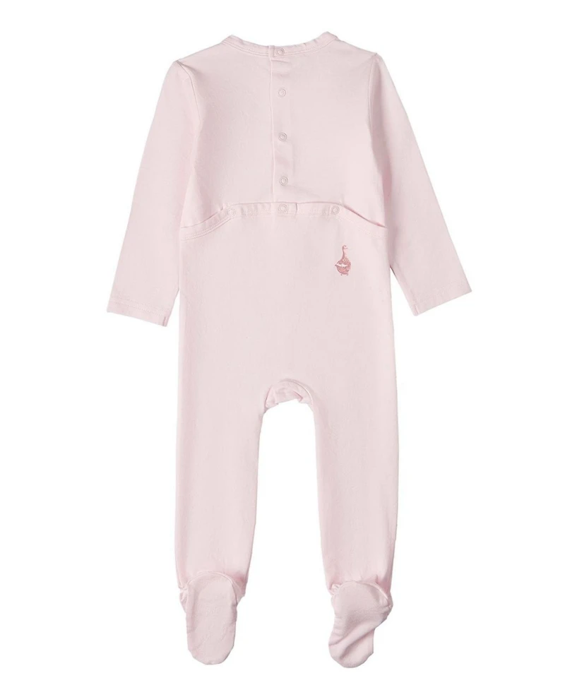 MeMoi Baby And Toddler Girls "Girl Her Waddling Ducks" Cotton Rich Footie