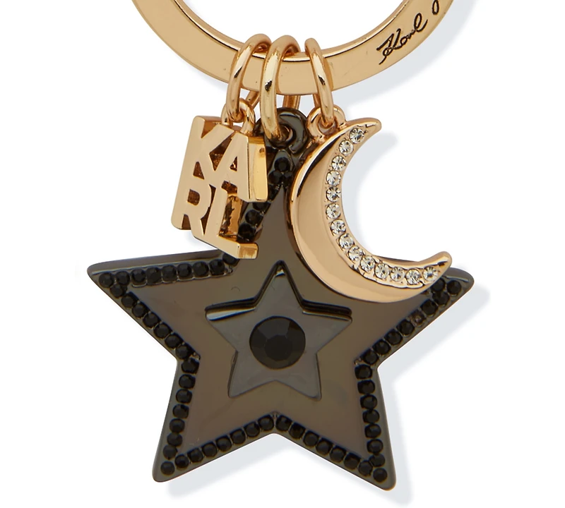 Karl Lagerfeld Paris Star and Moon Charm Keychain