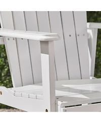 Streamdale Furniture Acacia Wood Adirondack Dining Chairs (Set of 2), White