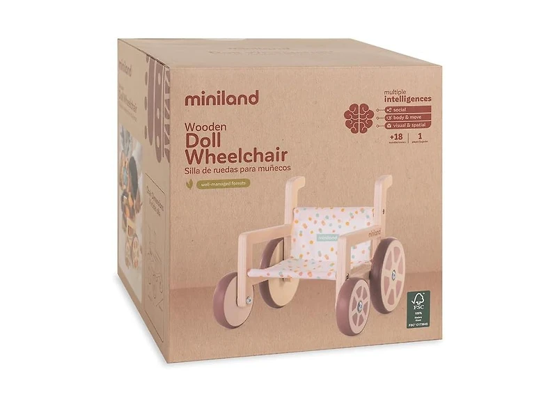 Miniland Wheelchair for Dolls Up to 15 Inches