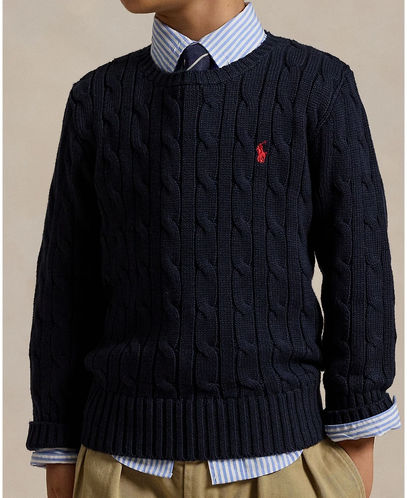Polo Ralph Lauren Toddler and Little Boys Cable-Knit Cotton Sweater