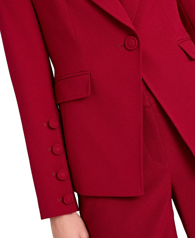 Tahari Asl Women's Peak Lapel One-Button Jacket