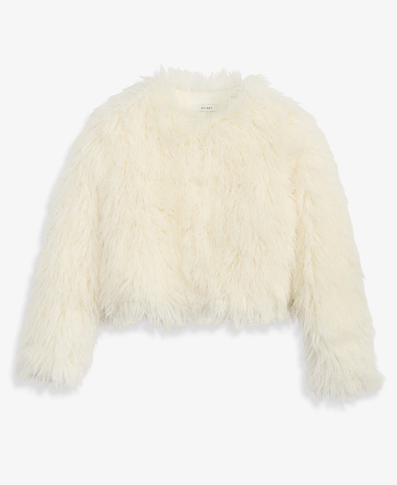 On 34th Women's Solid Faux-Fur Completer Jacket, Macy's Exclusive