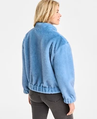 On 34th Women's Woven Solid Faux-Fur Bomber Jacket, Macy's Exclusive
