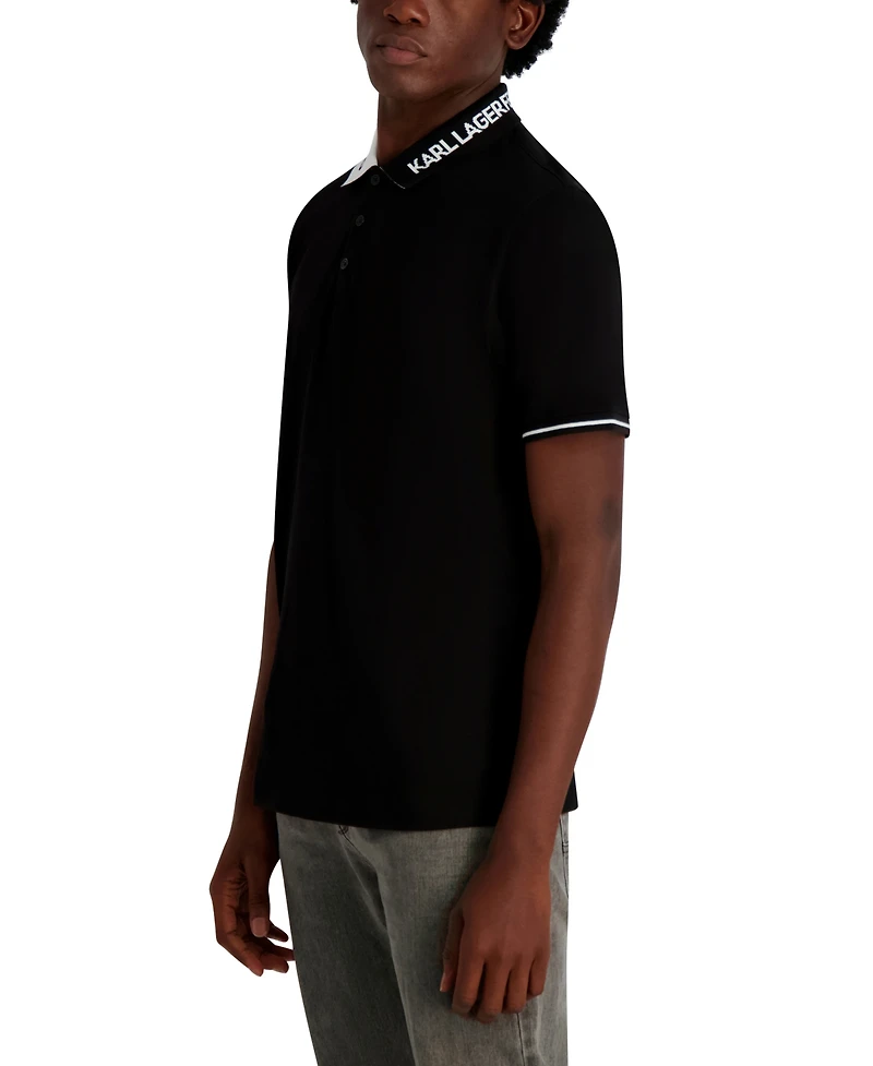 Karl Lagerfeld Paris Men's Collared Polo T-Shirt